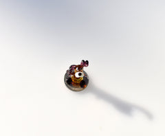 Lampwork Glass Miniature Dog: Whimsical Figurine
