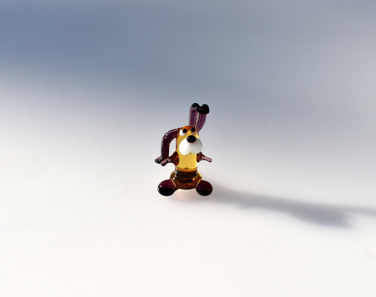 Lampwork Glass Miniature Dog: Whimsical Figurine