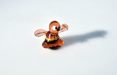 Handmade Glass Bee Figurine: Whimsical Art Glass Sculpture