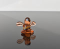 Handmade Glass Bee Figurine: Whimsical Art Glass Sculpture