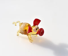 Cute glass pig. Whimsical figurine; lot of character and personality. Excellent addition to your glass collection, unique gift.