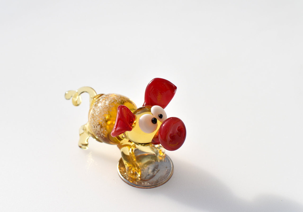 Cute glass pig. Whimsical figurine; lot of character and personality. Excellent addition to your glass collection, unique gift.