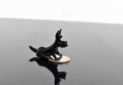 Scottish Terrier Figurine – Hand Blown Glass Miniature Animal – Glass Dog Gift Decor