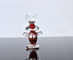 Cute Glass Pig. Detailed figurine with a lot of personality. Excellent addition to your glass animals collection.