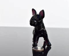 Handmade Glass French Bulldog Figurine: Flame Work Art, 4" Collectible
