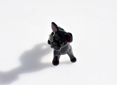 Handmade Glass French Bulldog Figurine: Flame Work Art, 4" Collectible