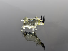Hand Blown Glass Rhinoceros Figurine - Unique Gift for Animal Lovers - Whimsical Animal Sculpture