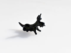 Scottish Terrier Figurine – Hand Blown Glass Miniature Animal – Glass Dog Gift Decor