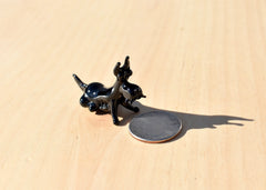 Scottish Terrier Figurine – Hand Blown Glass Miniature Animal – Glass Dog Gift Decor