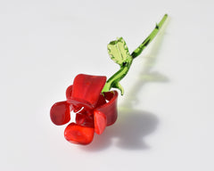 Glass Red Rose Flower: Handmade Romantic Keepsake