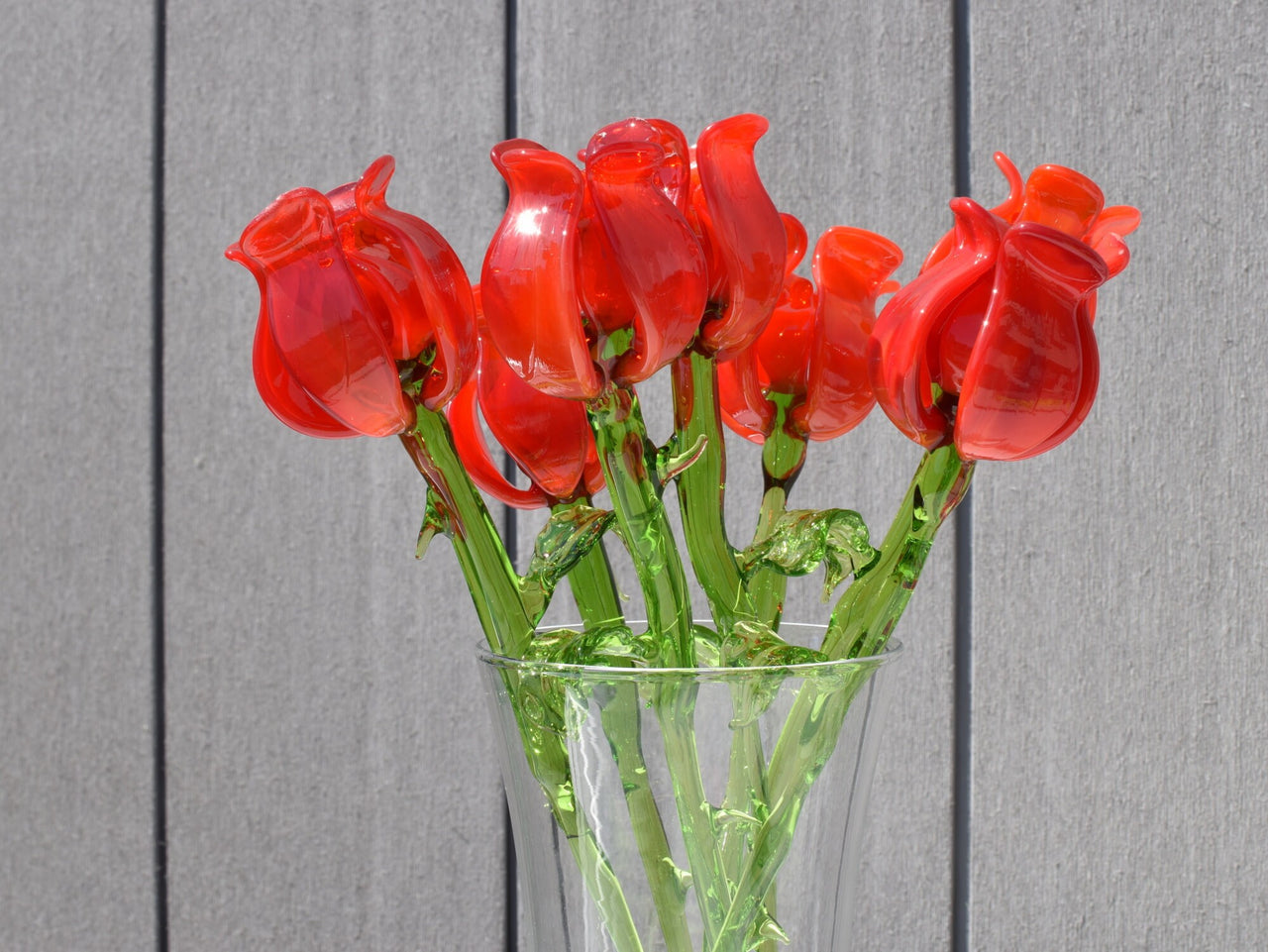 Glass Red Rose Flower: Handmade Romantic Keepsake