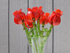 Glass Red Rose Flower: Handmade Romantic Keepsake