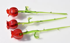 Glass Red Rose Flower: Handmade Romantic Keepsake