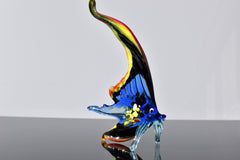 Gorgeous multicolor  Glass Fish. Whimsical figurine with a lot of character and personality. Excellent addition to you glass collection