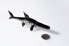 Handmade Glass Sawfish Figurine: Collectible Art Glass Animal