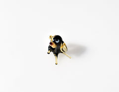 Lampwork Glass Dog Figurine: Tiny Whimsical Miniature