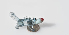 Lampwork Glass Wolf Figurine: Whimsical Handmade Sculpture