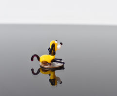 Whimsical Dog Figurine, Dog Memorial Gift, Glass Dog, Tiny Glass Animals, Dog Statue, Mini Glass Animals, Puppy Gift for Dog Lovers