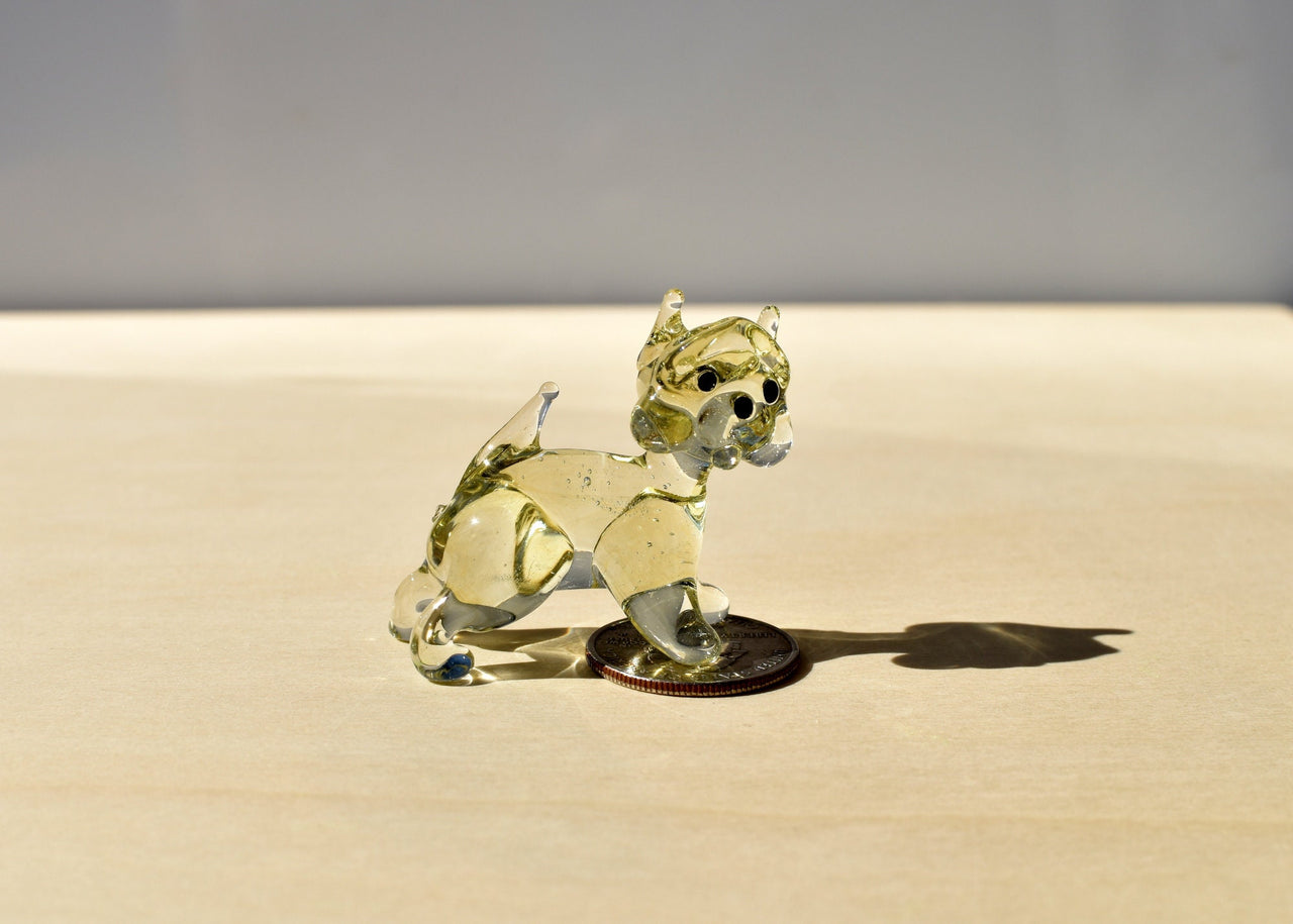 Glass Norwich Terrier Figurine: Hand-Blown Dog Sculpture