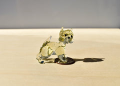 Glass Norwich Terrier Figurine: Hand-Blown Dog Sculpture