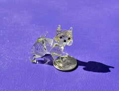 Glass Norwich Terrier Figurine: Hand-Blown Dog Sculpture