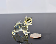 Glass Boston Terrier Dog, Boston Terrier Gifts, Glass Dog Figurine, French Bulldog, Champagne Glass Dog, Puppy, Dog Statue, Art, Amber Decor
