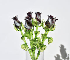 Forever Rose, Purple Glass Flowers, Glass Flower Bouquet, Eternal Rose, Rose Bouquet, Mothers Day Gifts, Blown Glass Art, Mothers Day