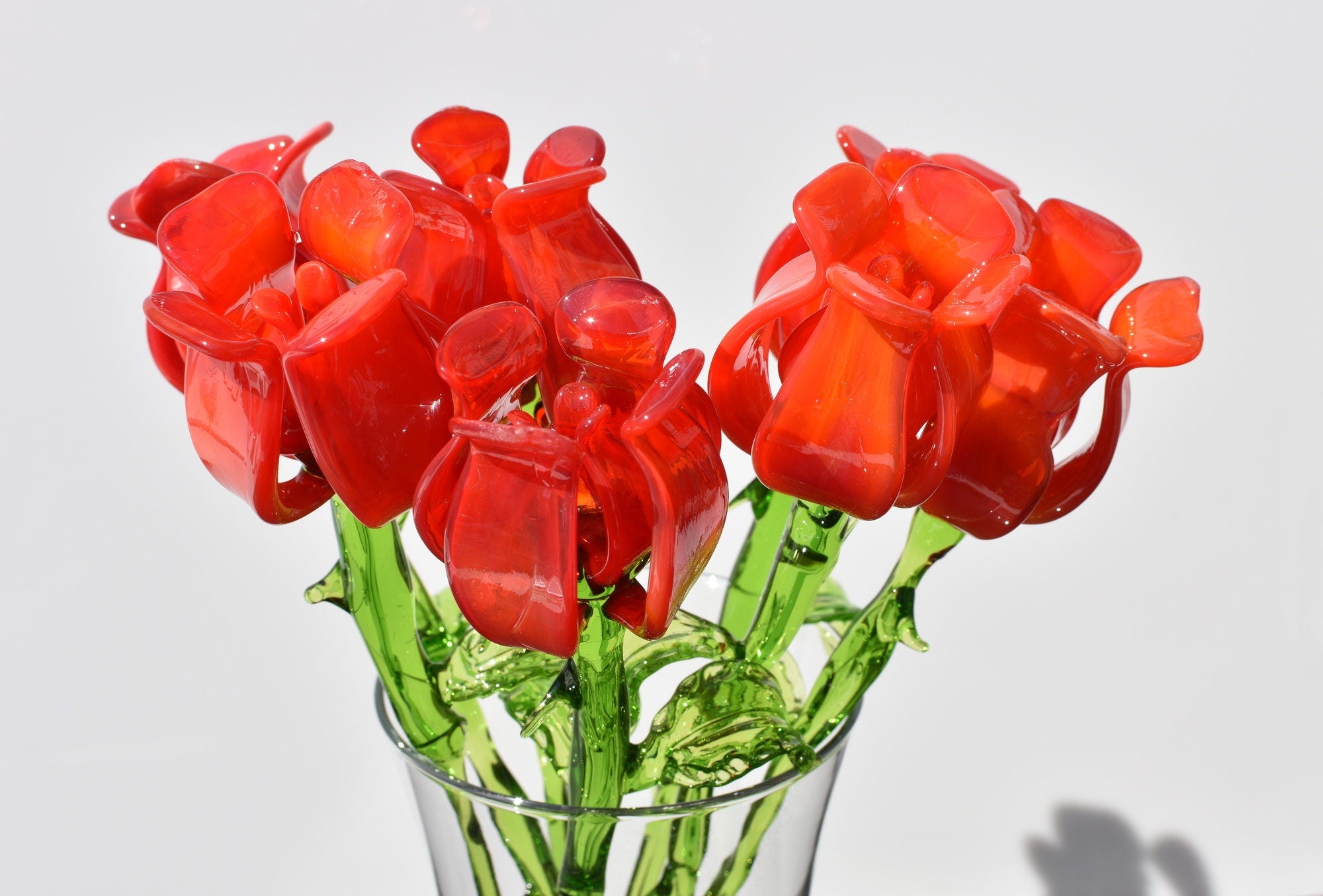 Glass Red Rose Flower: Handmade Romantic Keepsake