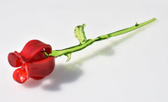 Glass Red Rose Flower: Handmade Romantic Keepsake