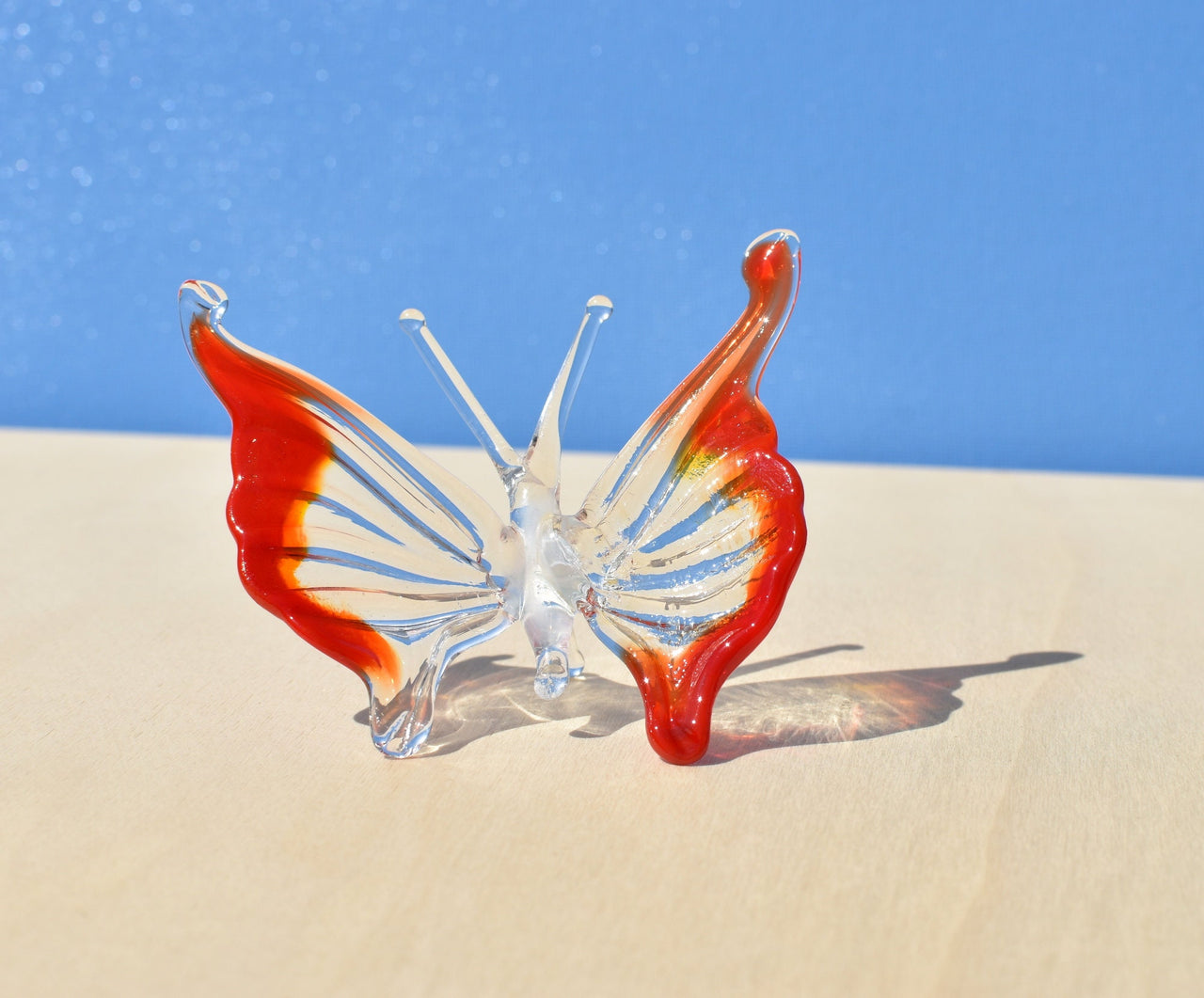 Butterfly Art, Butterfly Decor, Butterfly Gifts, Glass Sculpture, Glass Butterfly, Glass Animals, Monarch Butterfly, Butterfly Gift, Red