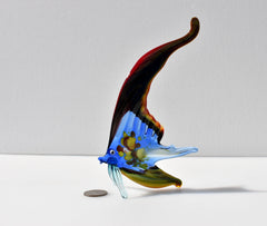 Gorgeous multicolor  Glass Fish. Whimsical figurine with a lot of character and personality. Excellent addition to you glass collection