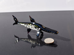 Handmade Glass Sawfish Figurine: Collectible Art Glass Animal