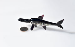 Handmade Glass Sawfish Figurine: Collectible Art Glass Animal