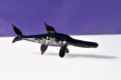Handmade Glass Sawfish Figurine: Collectible Art Glass Animal