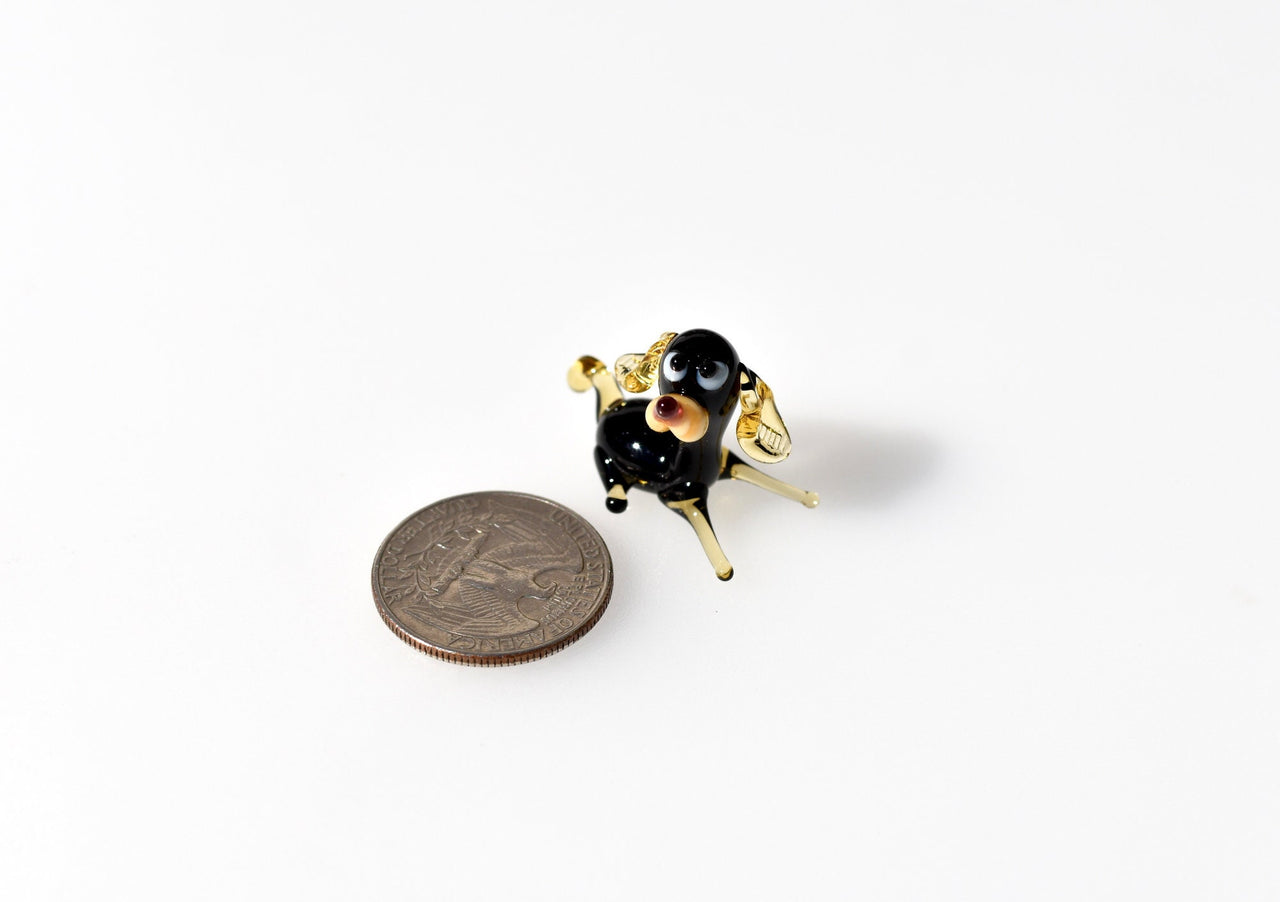 Glass Dog Beagle Art, Beagle Gifts, Tiny Glass Animals, Miniature Glass Animals, Mini Dog Figurine, Puppy