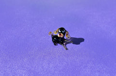 Lampwork Glass Dog Figurine: Tiny Whimsical Miniature