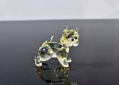 Glass Norwich Terrier Figurine: Hand-Blown Dog Sculpture