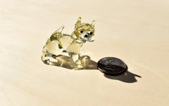 Glass Norwich Terrier Figurine: Hand-Blown Dog Sculpture