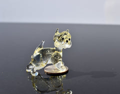 Glass Norwich Terrier Figurine: Hand-Blown Dog Sculpture