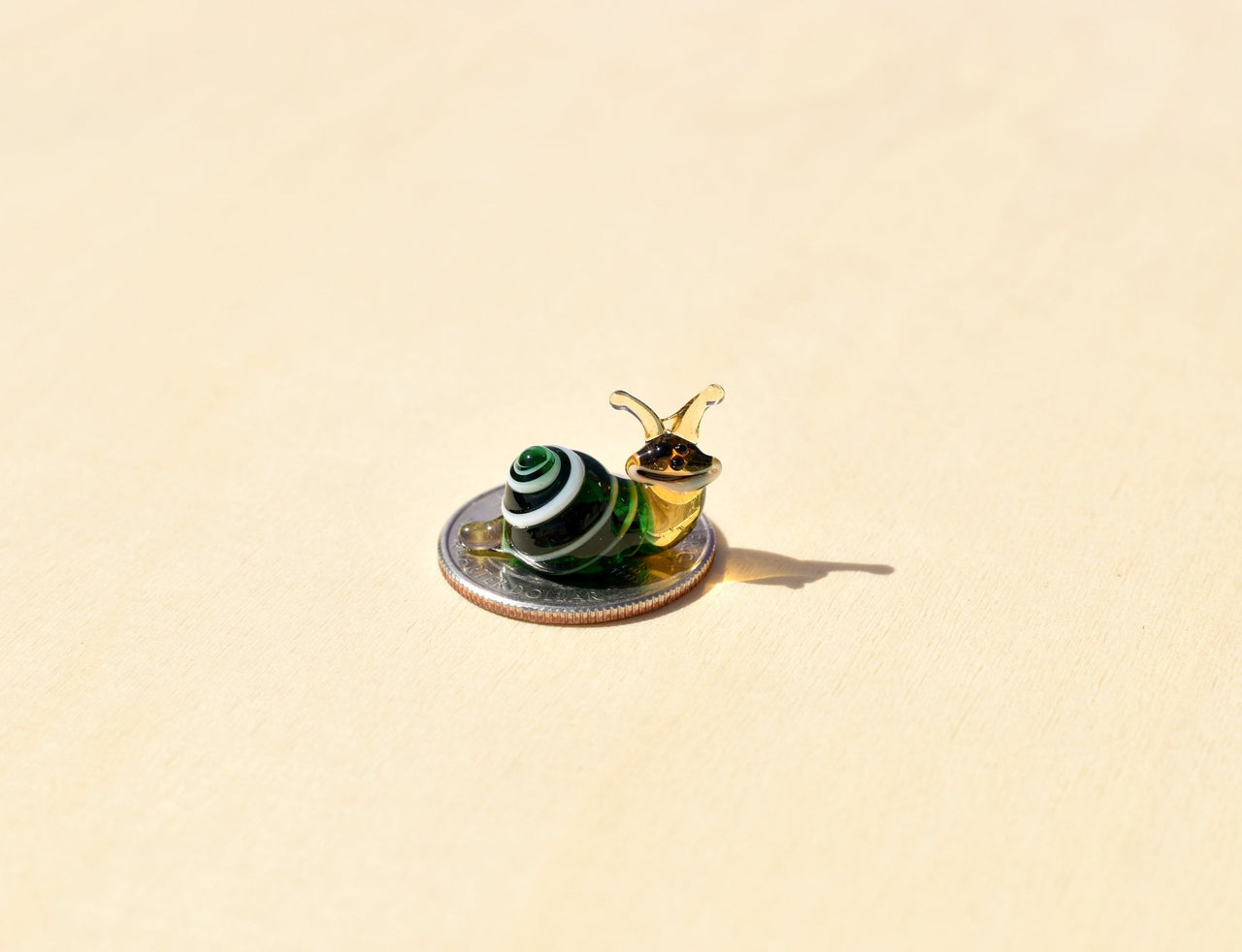 Green Glass Snail, Snail Decor, Snail, Glass Animals, Tiny Glass Animals, Snail Figurine, Glass Snail, Snail Gifts, Mini Glass Animals