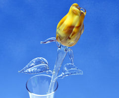 Glass Flower Bouquet - Handmade Glass Flowers Rose - Blown Glass Flowers - Yellow Glass Rose - Christmas Gift for Mom