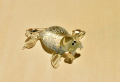 Handmade Clear Glass Walrus Figurine: Whimsical Art Glass Sculpture