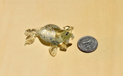 Handmade Clear Glass Walrus Figurine: Whimsical Art Glass Sculpture