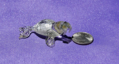 Handmade Clear Glass Walrus Figurine: Whimsical Art Glass Sculpture