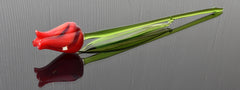 Glass Tulips - Blown Glass Tulip - Red Glass Flowers Bouquet - Blown Glass Flowers - Handmade Glass Flowers - Mothers Gifts for Her