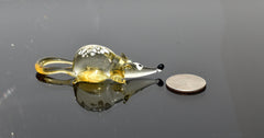 Cute glass tiny rat, whimsical, Lamp work miniature character from Glass Menagerie, Unique gift.