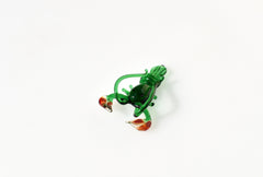 Green Glass Lobster Figurine – Hand Blown Ocean Animal Sculpture – Nautical Coastal Collectible Decor
