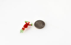Hand-Blown Glass Lobster Figurine – Mini Red Sea Creature Sculpture, Unique Ocean Lover Gift
