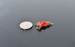 Hand-Blown Glass Lobster Figurine – Mini Red Sea Creature Sculpture, Unique Ocean Lover Gift