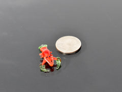 Hand-Blown Glass Lobster Figurine – Mini Red Sea Creature Sculpture, Unique Ocean Lover Gift